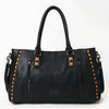 ADBGM127 Distressed Leather Tote Bag - Western Whipstitch Handbag with Crossbody Strap