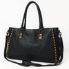 ADBGM127 Distressed Leather Tote Bag - Western Whipstitch Handbag with Crossbody Strap