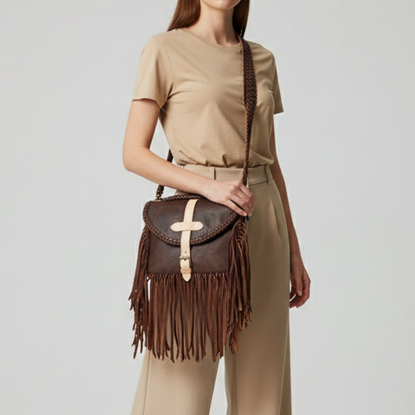 LC-ADBGM314B Crossbody Genuine Western Leather Women Bag