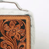 ADBGA311 American Darling Tooled Leather and Cowhide Floral Western Jewelry Case