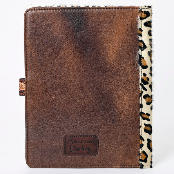 ADBG1040 American Darling Hair-on Cowhide & Floral Tooled Leather Western Portfolio