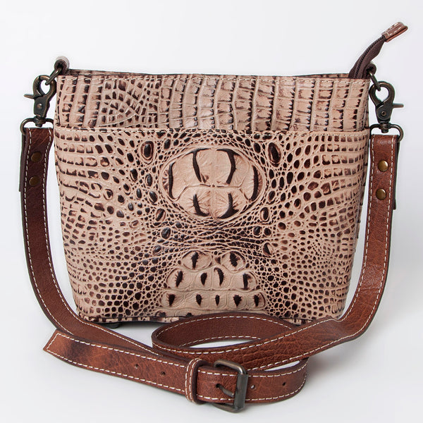 ADBG963 American Darling Crocodile Embossed Western Leather Cross body Bag