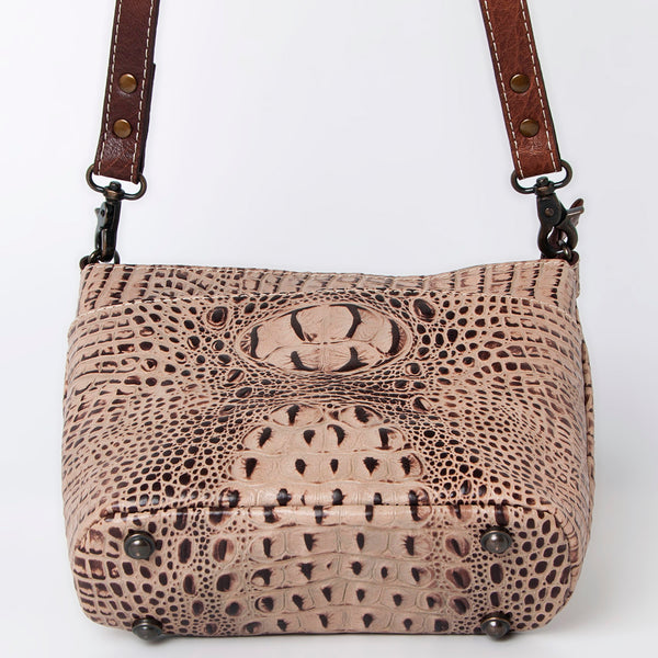 ADBG963 American Darling Crocodile Embossed Western Leather Cross body Bag