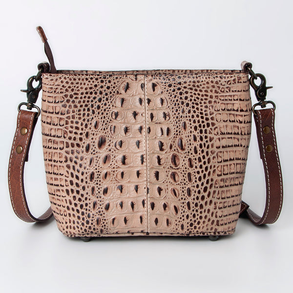 ADBG963 American Darling Crocodile Embossed Western Leather Cross body Bag