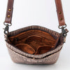ADBG963 American Darling Crocodile Embossed Western Leather Cross body Bag