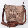 ADBG963 American Darling Crocodile Embossed Western Leather Cross body Bag