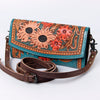 ADBG889 American Darling Hand Tooled Leather Wallet | Western Tooled Crossbody Wallet