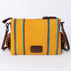 ADBG236 American Darling Handcrafted Cross body Bag with Hand-Woven Saddle Blanket & Fringes