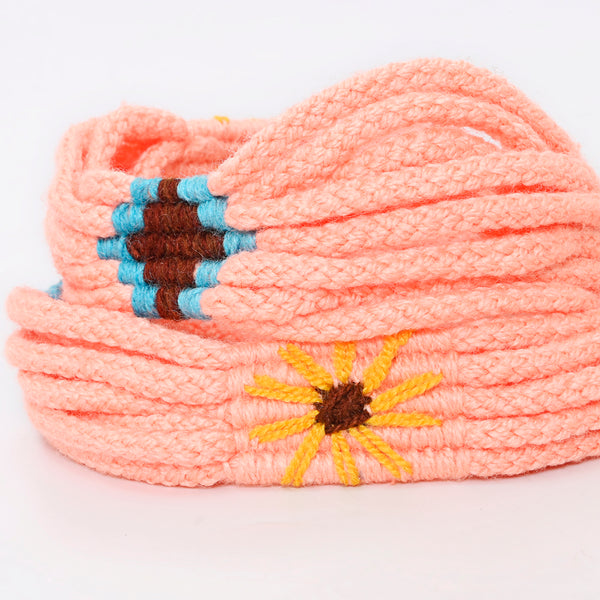 LC-ADWSX106 Hand braided Wool strand Crossbody Handle Strap