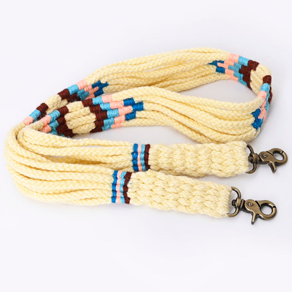 LC-ADWSX109 Hand braided Wool strand Crossbody Handle Strap