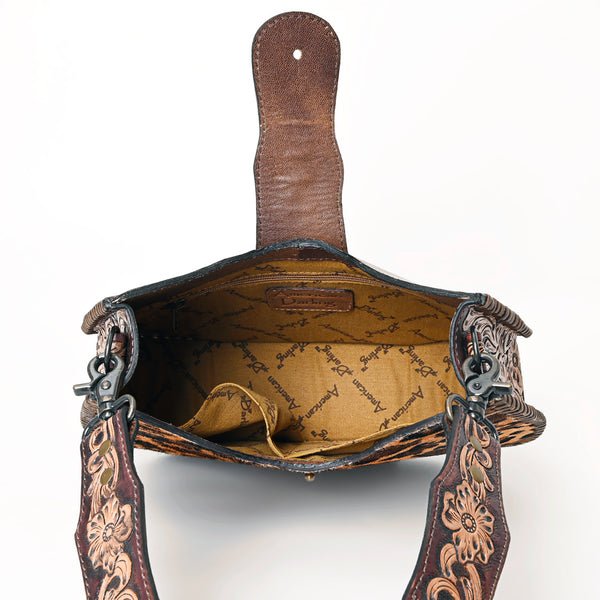 ADBG1075 American Darling Hair-on Cowhide Hobo Bag Western Genuine Leather Shoulder Bag