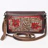 ADBG1080 American Darling Hand-Tooled Leather Organizer Crossbody Bag