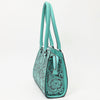 ADBGZ732 Turquoise Hand Tooled Leather Tote Bag - Western Floral Cowgirl Purse