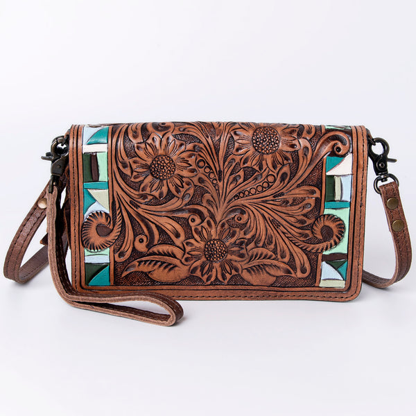 ADBG485 American Darling Hand Tooled Leather Organiser Bag