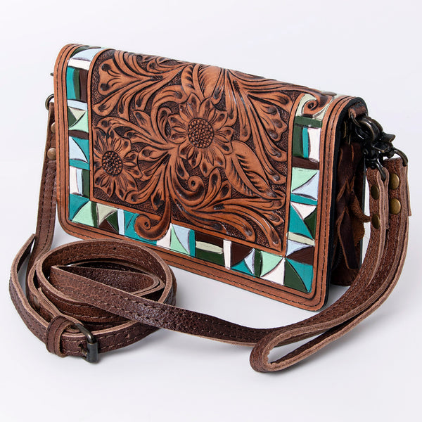 ADBG485 American Darling Hand Tooled Leather Organiser Bag