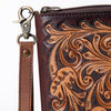 LC-ADGC101 Hand-Tooled Leather Gun Case / Pistol Pouch with Wristlet - American Darling