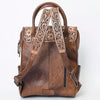 ADBG1088 American Darling Hand-Tooled Leather Western Backpack with Woven Saddle Blanket