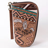 LC-ADGC102 Hand-Tooled Leather Pistol Case with Desert Cactus Scene - American Darling