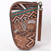 LC-ADGC102 Hand-Tooled Leather Pistol Case with Desert Cactus Scene - American Darling