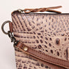 ADBG768 American Darling Handcrafted Embossed Leather Wristlet Zippered Clutch Wallet Bag