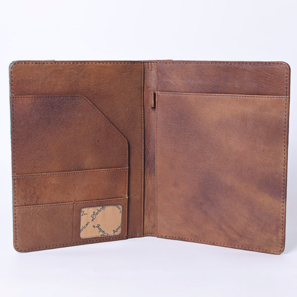 ADBG1040 American Darling Hair-on Cowhide Floral Tooled Leather Western Portfolio