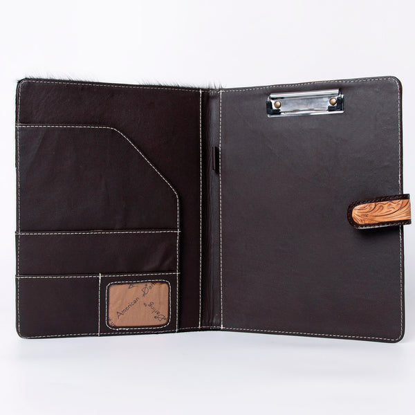 ADBG1040 American Darling Hair-on Cowhide Floral Tooled Leather Western Portfolio