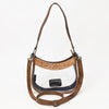 ADBG1098 American Darling Western Leather Clear Bag with Hand Tooled Accents