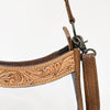 ADBG1098 American Darling Western Leather Clear Bag with Hand Tooled Accents