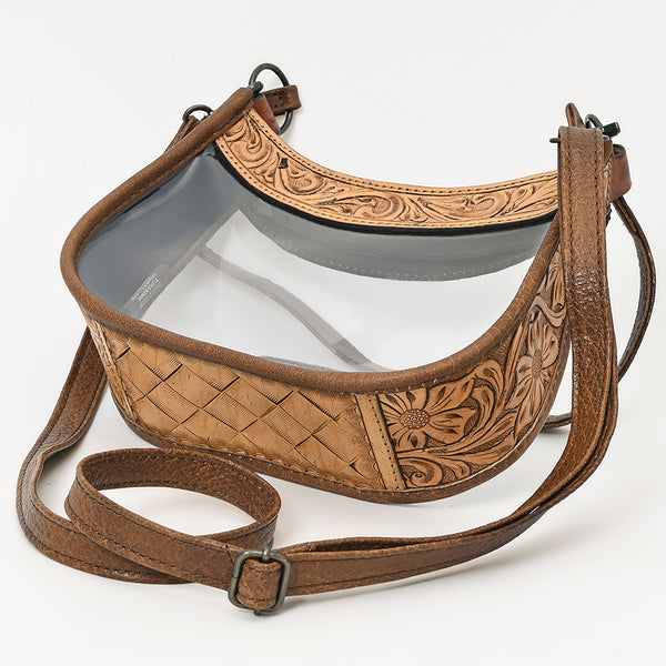 ADBG1098 American Darling Western Leather Clear Bag with Hand Tooled Accents