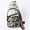 ADBG1103 American Darling Western Hair-On Cowhide Sling Backpack Genuine Leather Everyday Crossbody Bag