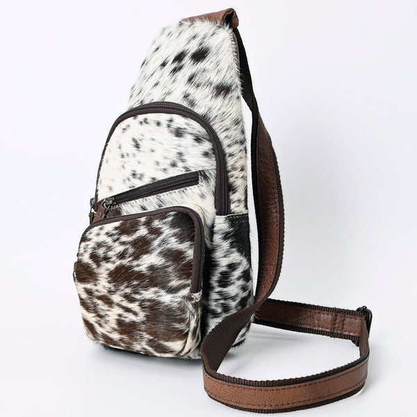 ADBG1103 American Darling Western Hair-On Cowhide Sling Backpack Genuine Leather Everyday Crossbody Bag