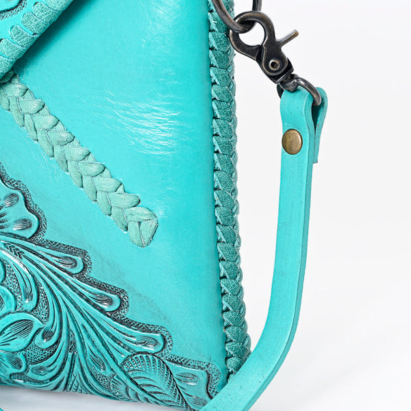 ADBG1109 American Darling Hand-Tooled Genuine Leather Western Envelope Bag Floral Carved Crossbody