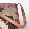 ADBG1114 American Darling Saddle Blanket Cowhide Western Shoulder Bag Fringe Hand-Woven Fabric & Genuine Leather