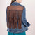 ADJKT004 American Darling Floral Tooled Denim Jacket Harness Leather Fringe