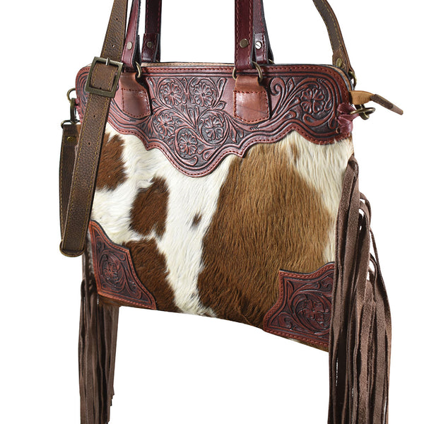 LC-ADBGS191BRW Messenger Genuine Western Leather Women Bag