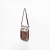 ADBGM1101 American Darling Genuine Leather & Hair-On-Hide Western Cowboy Fringe Crossbody Bag