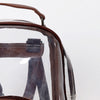 ADBGS156 Clear Stadium-Approved Backpack with Tooled Leather Pocket - Western Transparent Bag