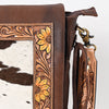 ADBGA337 American Darling Hair-On Cowhide Hand Tooled Leather Messenger Bag