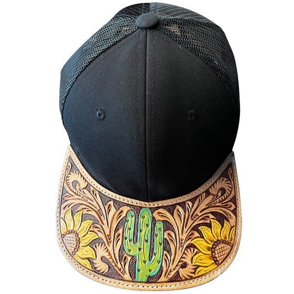 LC-ADCP101L Genuine Western Leather Men Women Cap