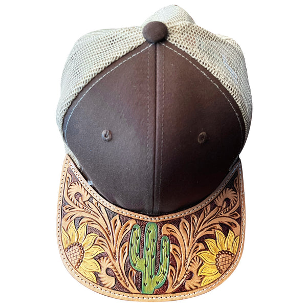 LC-ADCP102L Genuine Western Leather Men Women Cap