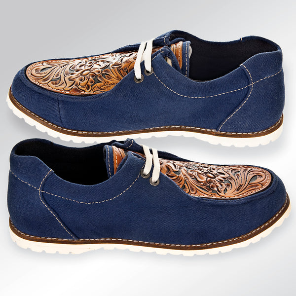 LC-ADFT118-10 genuine leather trim shoe footwear slip on