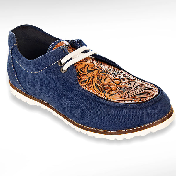 LC-ADFT118-9 genuine leather trim shoe footwear slip on