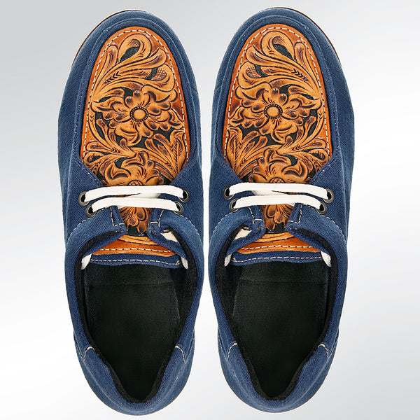 LC-ADFT118-10 genuine leather trim shoe footwear slip on