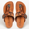 LC-ADFTE105 Carved genuine leather sandal footwear flip flop