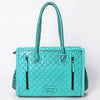 ADBG1131 American Darling Hand Tooled Leather Tote Bag -Western Floral Carved Purse