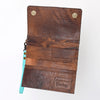 ADBG1132 American Darling Hand Tooled Floral Leather Clutch & Crossbody Wallet
