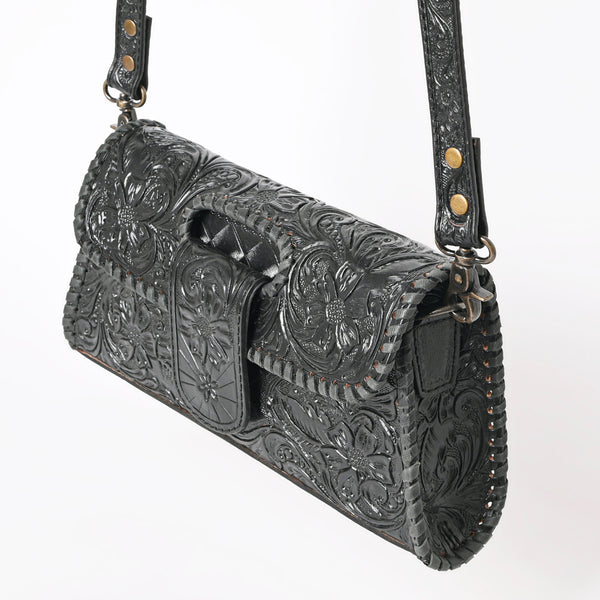 ADBG1134 American Darling Hand Tooled Floral Leather Wallet Bag Clutch & Crossbody Handbag