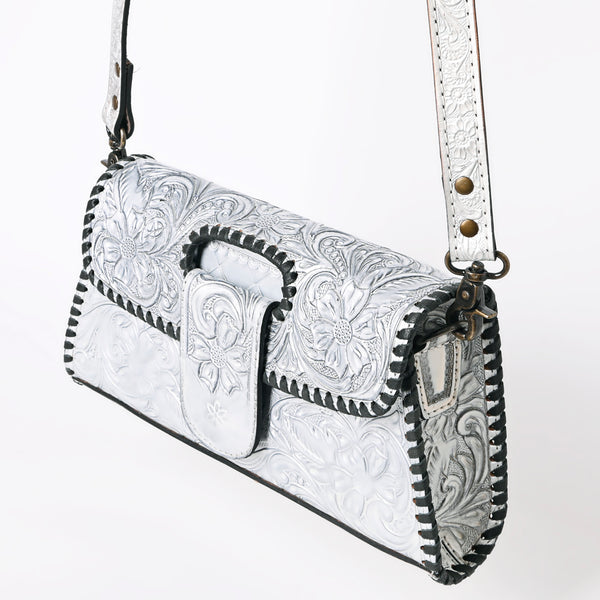 ADBG1134 American Darling Hand Tooled Floral Leather Wallet Bag Clutch & Crossbody Handbag