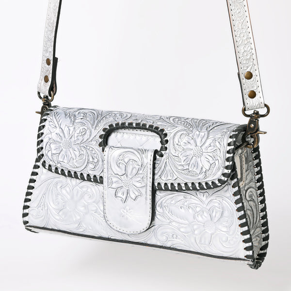 ADBG1134 American Darling Hand Tooled Floral Leather Wallet Bag Clutch & Crossbody Handbag