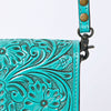 ADBG1135 American Darling Hand Tooled Floral Leather Cell Phone Bag Western Crossbody